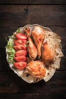 Chicken and tortilla photo