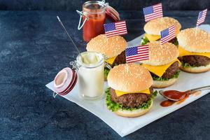 Juicy mini burgers photo