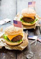 Mini beef burgers photo