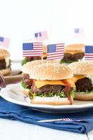 Mini beef burgers photo