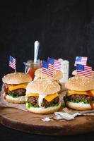 Mini beef burgers photo