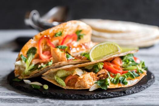 servido calle burrito foto