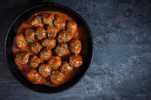 Meatballs in the pan photo