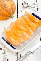 Sweet melon slices photo