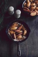 Served fried potatoes photo