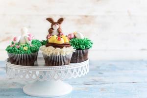 Served Easter cup cakes photo