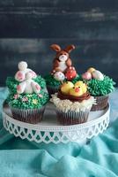 Served Easter cup cakes photo