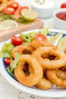 Fried squid rings time photo