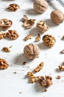 Walnuts on the table photo