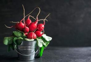 Radishes in the basket photo