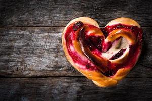 Heart shape pastry photo