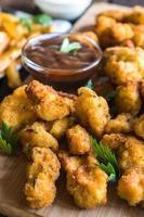 Fried chicken served photo