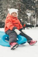 Child on the snow photo