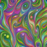 Abstract multicolor liquid holographic background, Digital painted abstract texture photo