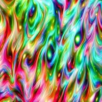 Abstract multicolor liquid holographic background, Digital painted abstract texture photo