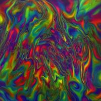 Abstract multicolor liquid holographic background, Digital painted abstract texture photo