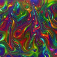 Abstract multicolor liquid holographic background, Digital painted abstract texture photo