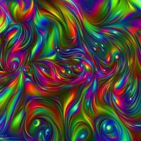 Abstract multicolor liquid holographic background, Digital painted abstract texture photo