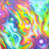 Abstract multicolor liquid holographic background, Digital painted abstract texture photo