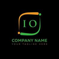 IO letter logo creative design. IO unique design. vector