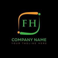 FH letter logo creative design. FH unique design. vector