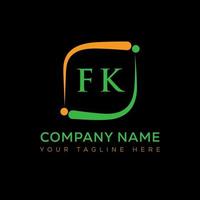 FK letter logo creative design. FK unique design. vector