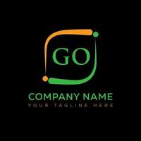GO letter logo creative design. GO unique design. vector