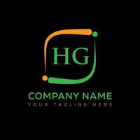 HG letter logo creative design. HG unique design. vector