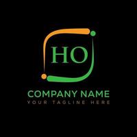 HO letter logo creative design. HO unique design. vector