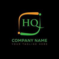 HQ letter logo creative design. HQ unique design. vector