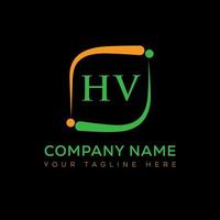 HV letter logo creative design. HV unique design. vector