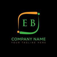 EB letter logo creative design. EB unique design. vector
