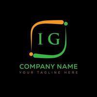 IG letter logo creative design. IG unique design. vector