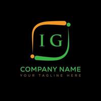 IG letter logo creative design. IG unique design. vector