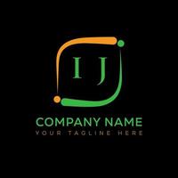 IJ letter logo creative design. IJ unique design. vector