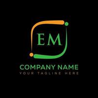 EM letter logo creative design. EM unique design. vector