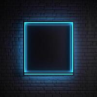 Neon frame on dark background. Illustration photo