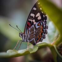 Butterfly on natural background. Illustration photo