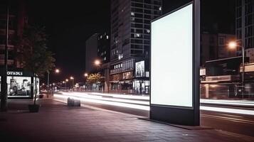 Billboard Mockup Template. Illustration photo