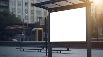 Billboard Mockup Template. Illustration photo