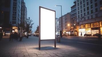 Billboard Mockup Template. Illustration photo