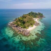 Tropical island. Illustration photo
