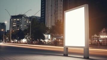 Billboard Mockup Template. Illustration photo