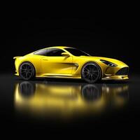 Sport car on black background. Illustration photo