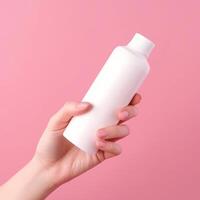 Cosmetic mockup bottle. Illustration photo