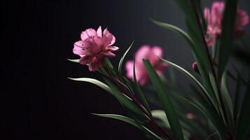 rosado natural flor antecedentes. ilustración ai generativo foto