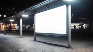 Billboard Mockup Template. Illustration photo