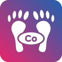 Carbon Footprint Icon Vector Design