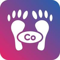 Carbon Footprint Icon Vector Design