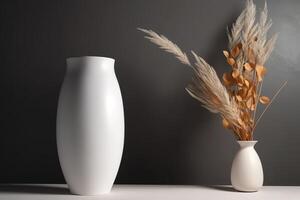 Blank White Vase for Mockup Illustration with photo